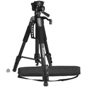 Huepar Lightweight TPD14 56" Adjustable Laser Level Tripod with 3-Way Swivel Pan Head, Quick Release Plate with 1/4"