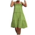 thumbnail image 1 of Vestido de tirantes de verano para mujer Vestido casual sólido sin mangas Fridja  hj2138, 1 of 1