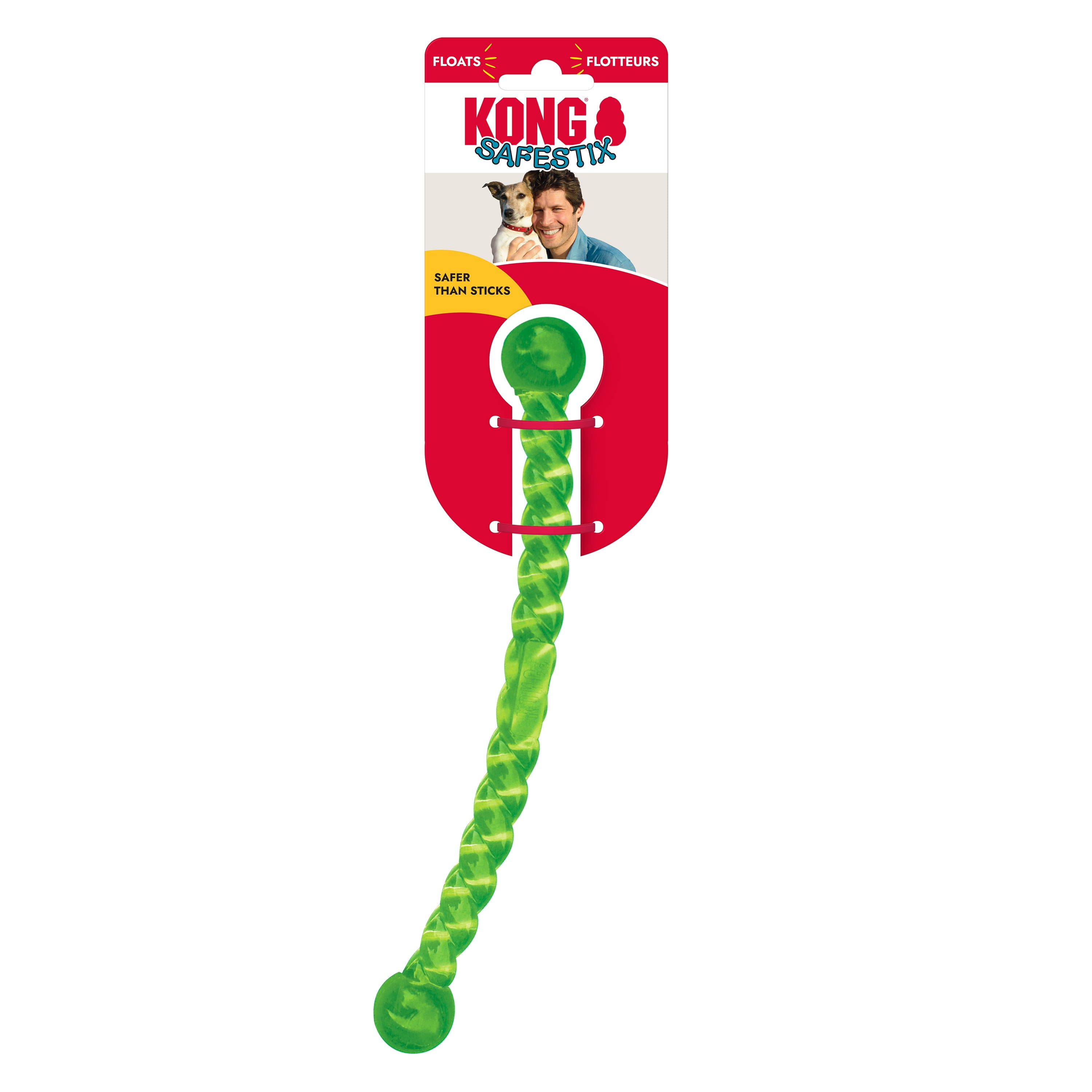 KONG® SafeStix Durable Dog Toy, Green, Small