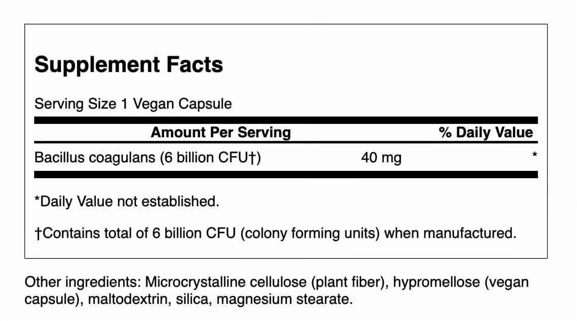 Swanson Bacillus Coagulans - Natural Probiotic Supplement Supporting Digestive Health w/ 6 Billion CFU - May Support GI & Overall Gut Health - (60 Veggie Capsules)(3 Pack)