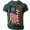 AB341 Dark Green, variant on Mens Patriotic T-Shirts America Flag Print Short Sleeve Crew Neck Tops Breathable Man 4th Of July Celebration 250 Years Anniversary T-Shirts Dark Green Size L