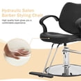 thumbnail image 4 of CL.HPAHKL Barber Chair Hair Salon Chair, Heavy Duty Hydraulic Pump Shampoo Chair, 360° Rotation, Height Adjustable Hair Stylist Chair, Black, 4 of 7