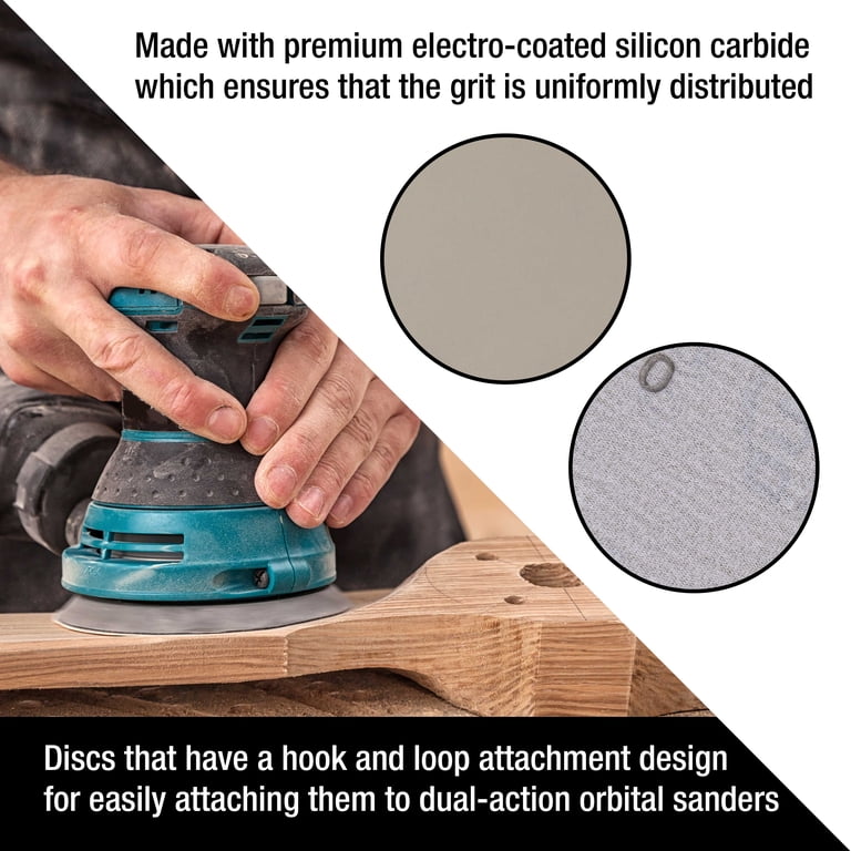 Dura-Gold 6" 3000 Grit Wet/Dry Sanding Discs – 20-Pack, Hook & Loop, Silicon Carbide For Auto Paint & Headlights