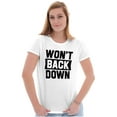 thumbnail image 3 of Cool Won't Back Down Gym Workout Womens Slim Fit Graphic Tee Brisco Brands M, 3 of 5