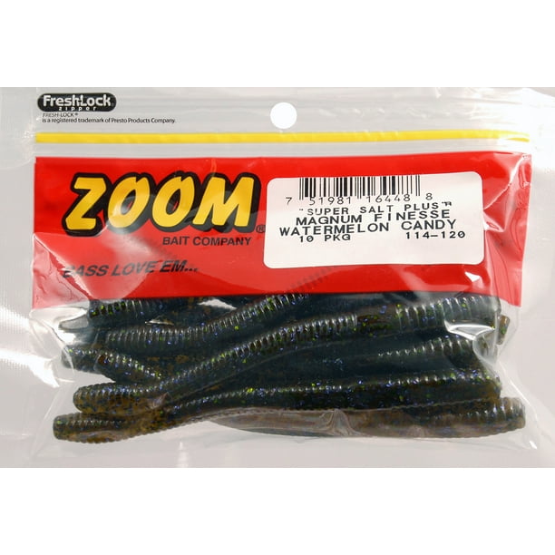 ZOOM 114-120 MAG FINESSE WORM WTR CNDY 10PK 