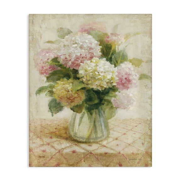 Stupell Industries French Country Cottage Hydrangeas in Pink Canvas Art, 16 x 20, by Danhui Nai