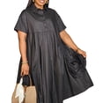 thumbnail image 3 of Plus Size Dresses for Women Sexy Ruched Shirt Dress A-line Dresese for Church, 3 of 7