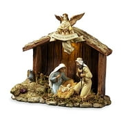 Nativity Stable with Holy Family Musical Nativity Set Multi-Colored