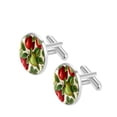thumbnail image 2 of Apple Dapper Stainless Steel Shirt Cufflinks Set for Formal Attire - for Weddings and Business Meetings, 2 of 6