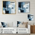 thumbnail image 4 of Designart "Modern Scandinavian Art In Blue And Beige" Abstract Painting Floater Framed Wall Art Living Room, 4 of 5