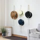 thumbnail image 4 of Organizador de sombreros y bufandas de estilo nórdico, estilo bohemio, de algodón, para colgar en la pared, con tapiz de macramé, 4 of 6