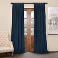 thumbnail image 2 of Homi Drapes Double Pinch Pleated Velvet Curtains Thermal Insulated Room Darkening Drapes for Bedroom/Livingroom Along with 1 Panels,Tiebacks,Hooks (Navy Blue, 40"x108"), 2 of 6
