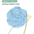 thumbnail image 2 of Rose Brooch Pin Cloth Flower with Gold Leaf Brooch, Lapel for Men Wedding Accessories, 2 of 5
