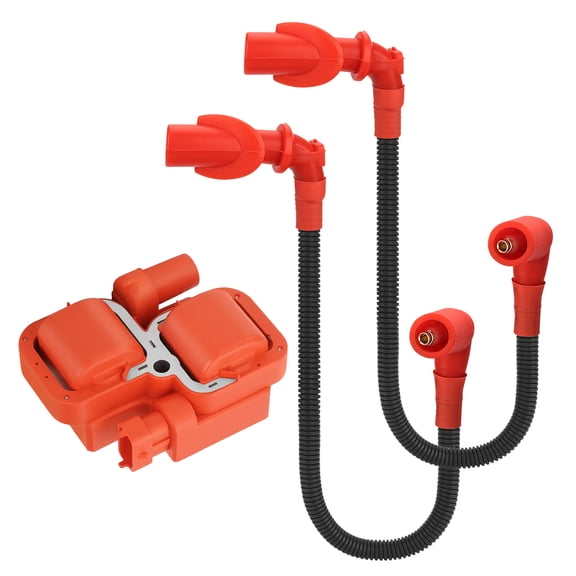 M MATI Ignition coil & Spark plug Wire Cap for Polaris Ranger Sportsman 700 800 XP Crew EFI 6x6 Forest