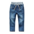 thumbnail image 2 of Baggy Jeans Kids Boy Boys' Elastic Pull On Straight Jeans Drawstring, 2T-14 Years, 2 of 9