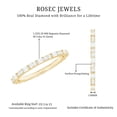 thumbnail image 6 of Rosec Jewels Natural Diamond Full Eternity Ring for Women - Diamond Stackable Ring - HI-SI Quality - With Jewelry Box, 10K Yellow Gold, US 3.50, 6 of 9
