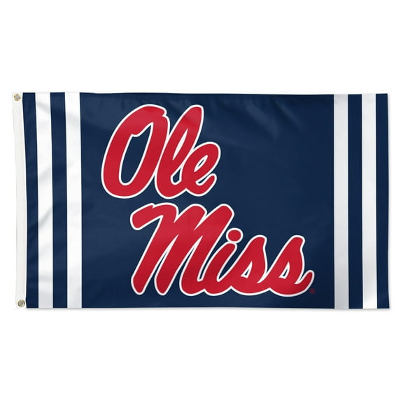 NCAA Mississippi Team Vertical Stripes 3' x 5' Deluxe Flag