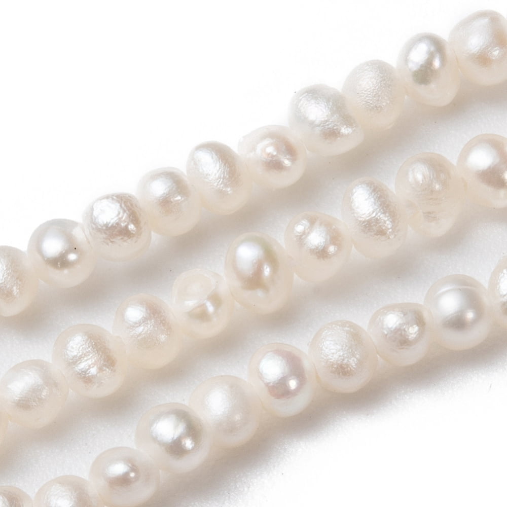 1strand Natural Cultured Freshwater Pearl Beads Strands Potato White 3~3.5x2.3~2.6mm Hole: 0.5mm about 142~150pcs/strand 14.5 inch(37cm)