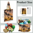 thumbnail image 2 of Reusable Canvas Tote Bag – Tropical Palm Tree Sunset Print – Vibrant Neon Aesthetic Beach Bag – Hawaiian Ocean Sunset Eco Tote – Boho Minimalist Summer Bag for Women, 2 of 6