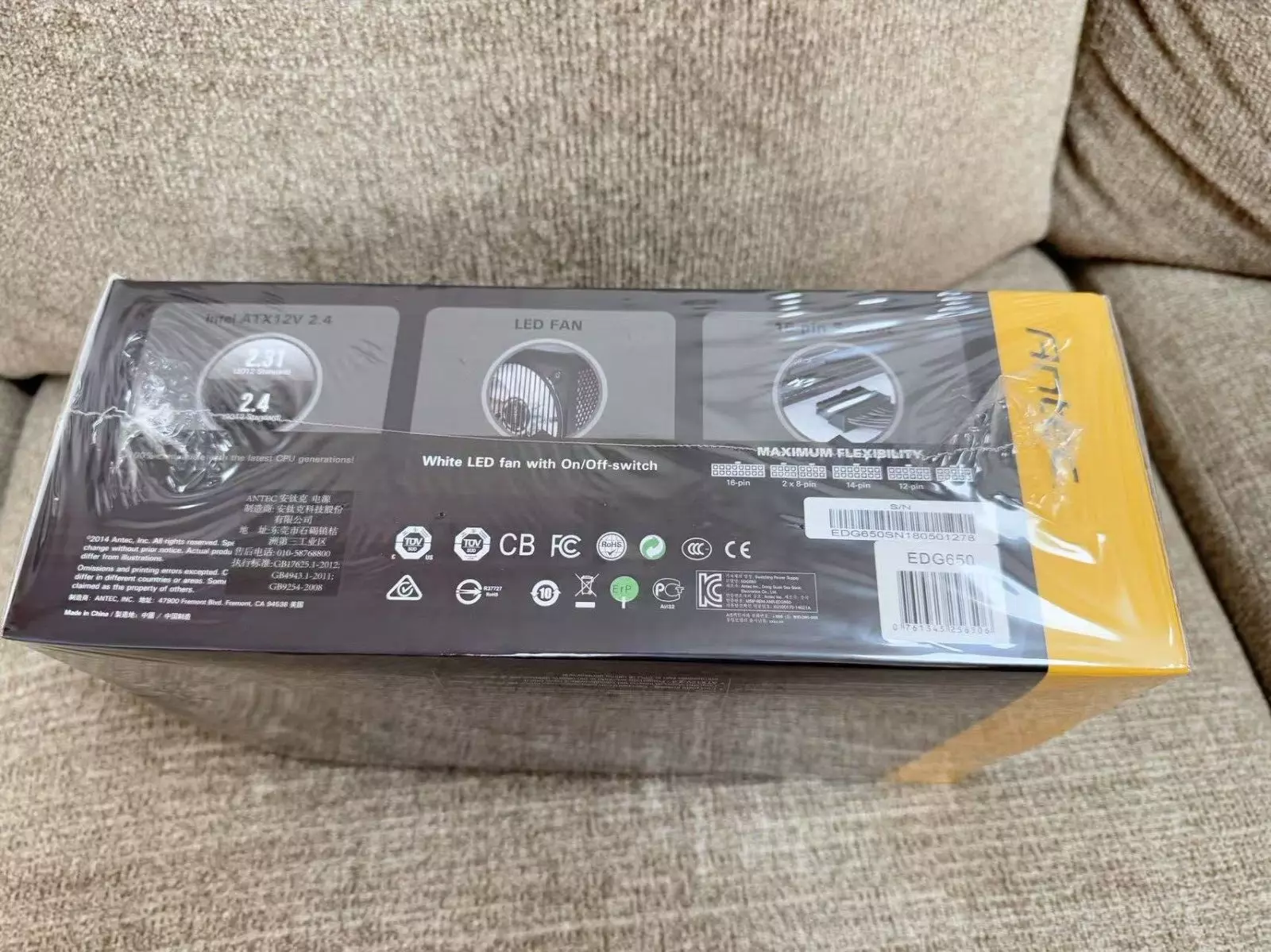 Antec Edge 650 650W Gaming ATX 650W ATX PSU Power Supply 80+ Gold