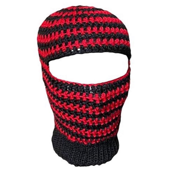 Yokua Adult Winter Beanies Hood Knit Balaclava Handmade Neck Protect Hat for Cycling