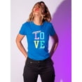 thumbnail image 2 of Love Pastel Colors  Shaped T-Shirt Women -Image by Shutterstock, Female XX-Large, 2 of 4