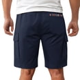 thumbnail image 3 of Puntoco Mens Stretch Cargo Shorts,Mens Workout Athletic Shorts Quick Dry Hiking Shorts Men Lightweight Sports Gym Shorts Running Navy 10(XL), 3 of 6