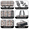thumbnail image 3 of Teacher Tote Bag,Cute Pitbull Terriers Dog and Flower Teacher Utility Tote Bag,Large Work Tote Bags for Women with Multiple Pockets,Top Zipper Closure,13.8x10.6x6.7 Inch, 3 of 5