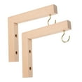 thumbnail image 5 of 2pcs Wooden Hanging Plant Brackets Garden Hooks Bird Feeder Outdoor Wall Mount Hooks, 5 of 6