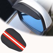Mirror Rain Visor Smoke Guard Car Side Mirror Rain Guard, 2 PCS Car Rear View Side Mirror Rain Eyebrow Waterproof Carbon Fiber Rain Shield Sun Visor Side Blocker Cover Car Exterior Trim Accessories