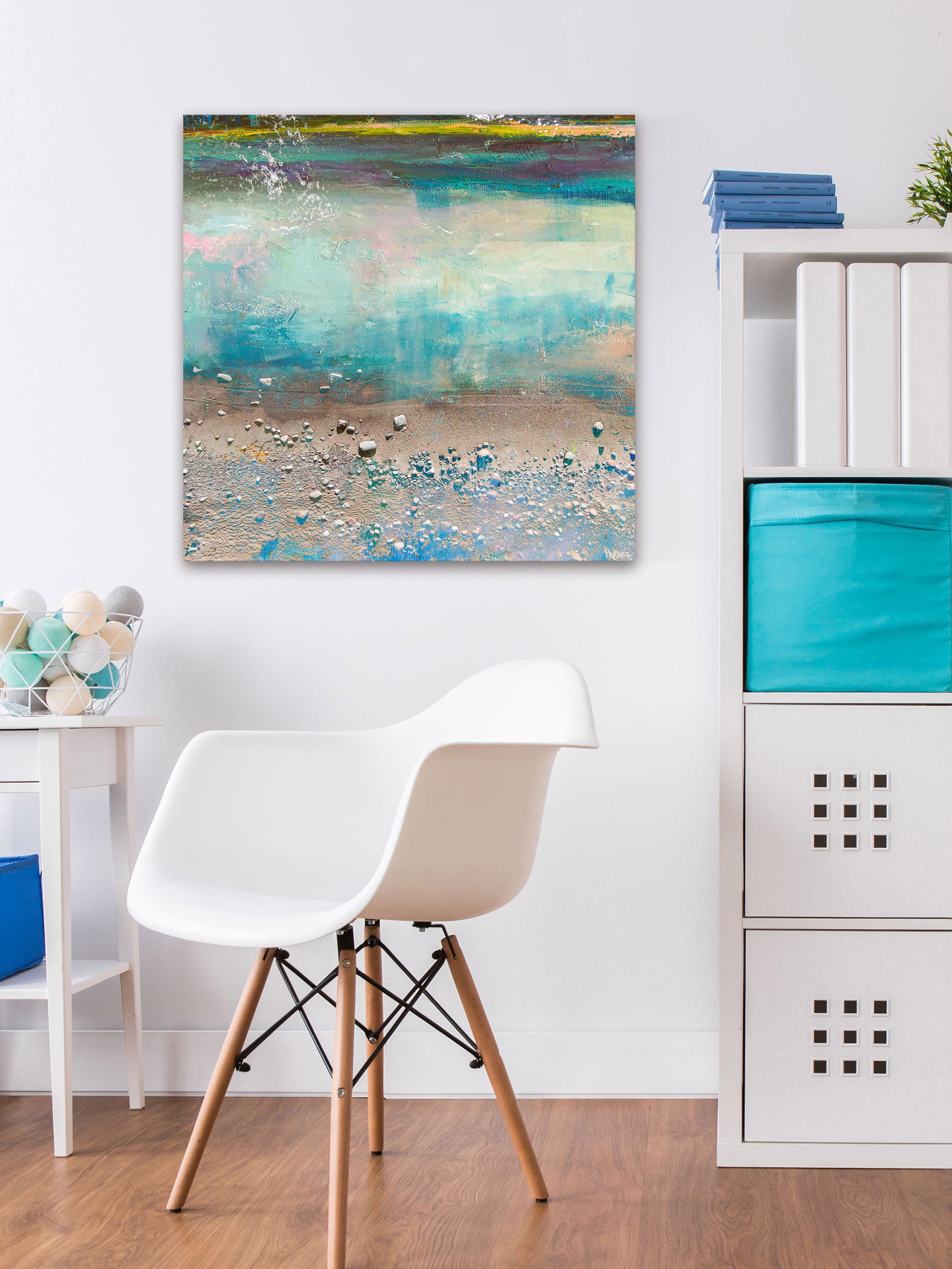 "Sand Pebbles" Painting Print on Wrapped Canvas