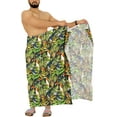 thumbnail image 4 of LA LEELA Men's Swim Trunk Beachwear Sarong Pareo Wrap One Size Multi, Cockatoo Summer Vacation Aloha, 4 of 5