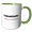 Green/White, variant on 3drose, Im the Math Teacher, Nothing Scares Me Anymore, 15oz Two-tone Yellow Mug