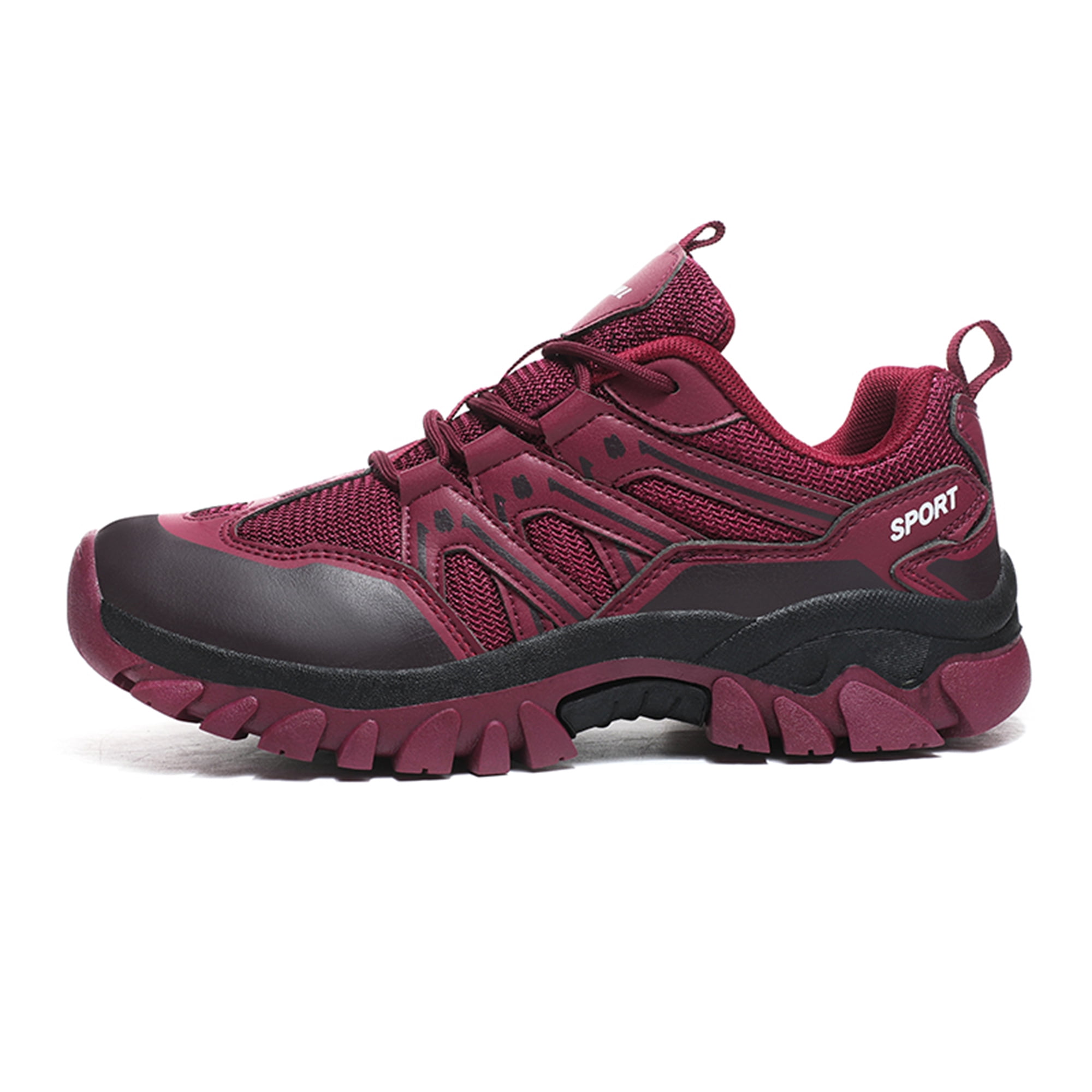 LASUDRAA Unisex Non-Slip Breathable Hiking Shoes for Men Women, Outdoor Trekking Trail Sneakers for Camping Walking