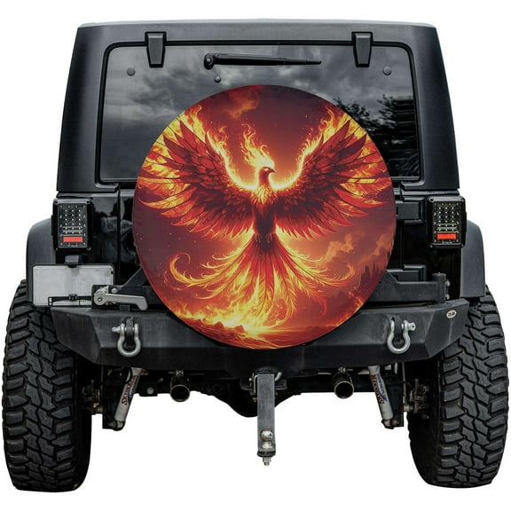 Lotusprinthandmade Phoenix Lovers Spare Tire Cover Without Backup Camera Hole 6 Sizes (27 in.)