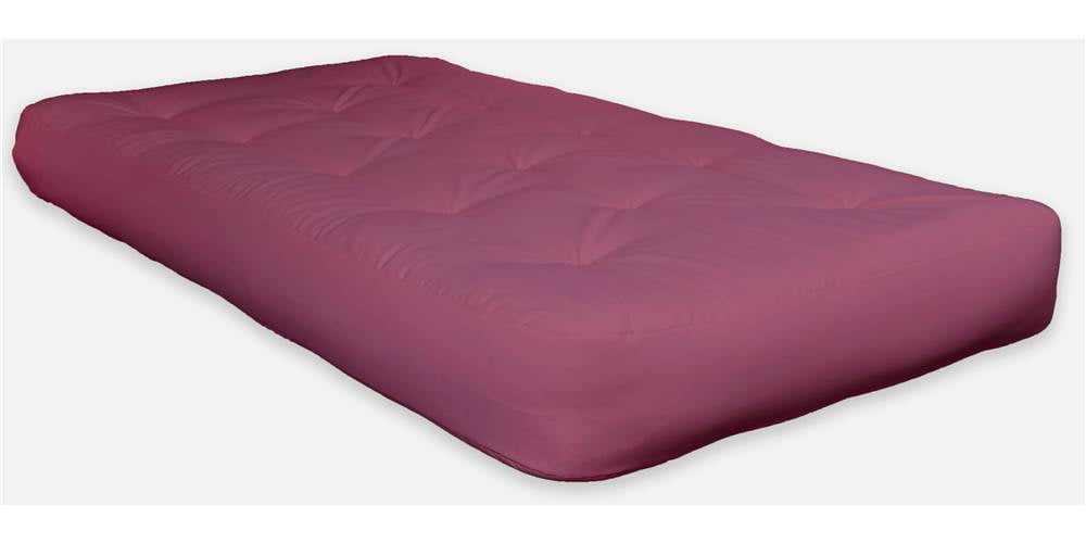 8 in. Double Foam Futon Mattress in Ruby (Twin 75 in. L x 39 in. W x 8 in. H (35 lbs