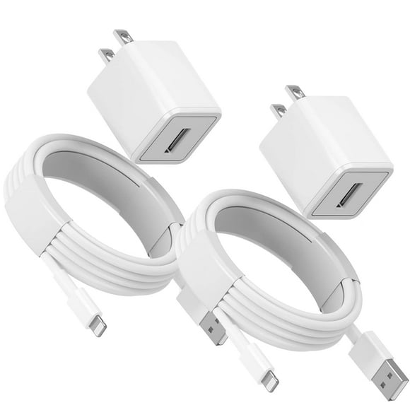 Apple Chargeur iPhone Certifié MFi, 2 Ensembles Câble Lightning 33 Pieds avec Prise USB cube de Charge Rapide Synchronisation de Données Haute Vitesse Câble USB compatible avec iPhone 111213 Pro Maxxsrx87plus6seipad