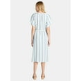 thumbnail image 2 of Time and Tru Women’s and Women’s Plus Cotton Double Cloth Midi Dress, Sizes XS-4X, 2 of 4