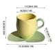 thumbnail image 2 of Juego de tazas y platillos de café de cerámica | Taza de té floral con diseño de pétalos de flor | Exquisita taza de cerámica para bebidas calientes | Elegante vajilla de restaurante para casa | 1, 2 of 5