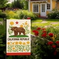 thumbnail image 7 of California Bear Flag Garden Flag with California Poppy Golden State Patriotic Republic Home Welcome Flags Front Porch Patio Decor Seasonal Flower CA Heavy Duty House Banner 12x18 Inch, 7 of 7