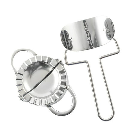 

Dido 2PCS/Set DIY Dumpling Mold Wrapper Slicer 304 Stainless Steel Dumpling Maker Device Kitchen Cooking Tools Kit