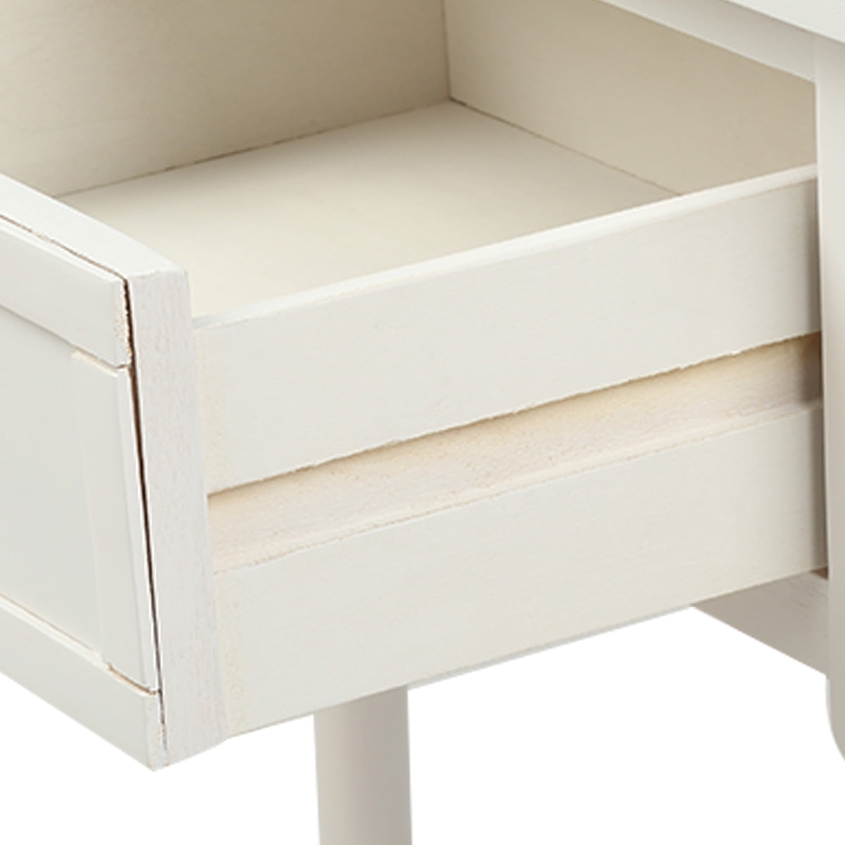Entryway Table with Solid Wood Legs Console Table Traditional Design with Two Drawers and Bottom Shelf Sofa Table