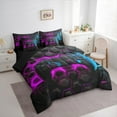thumbnail image 2 of Erosebridal Colorful Gamepad Bedding Sets Twin Size, Game Player Comforter Sets with Sheets, Honeycomb Geometric Reversible Bedding Twin Size, Lightweight Room Decorative, 7pcs, 2 of 5