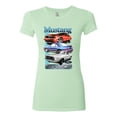 thumbnail image 2 of Wild Bobby Mustang Ford Classics Cars and Trucks Women Slim Fit Junior Tee, Mint, X-Large, 2 of 6