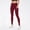 Wine women high waisted leggings with pockets a1, variant on Cagogo Women Active High Waisted Leggings with Pockets Solid Slim Fit Workout Yoga Running Lounge Pants Sporty Long Tights for Gym Fitness, Black 2XL