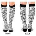 thumbnail image 2 of Haosy Compression Socks for Men Women Knee High Running Socks for Nurse Hiking Recovery Travel Athletic 2 Pairs Skulls Line, 2 of 9