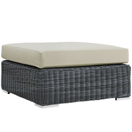Modway Summon Outdoor Patio Sunbrella Square Ottoman, Multiple Colors