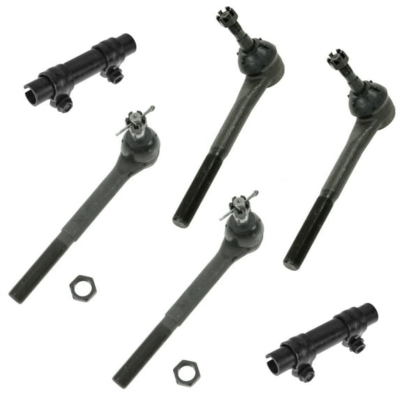 TRQ Front Steering Tie Rod End Inner Outer Adjusting Sleeve Kit Set 6pc for 2WD PSA55424
