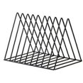 thumbnail image 1 of Magazine Rack Modern Magazine Rack Magazine Holder Bookshelf Magazine Collector Shelf Magazine Rack Made of Metal (Black), 1 of 4