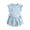 Blue, variant on Girls 2-8Y Summer Off Shoulder Ruffle Sleeveless Shirt Top Bow Shorts Casual Short Sleeve Round Neck Suits